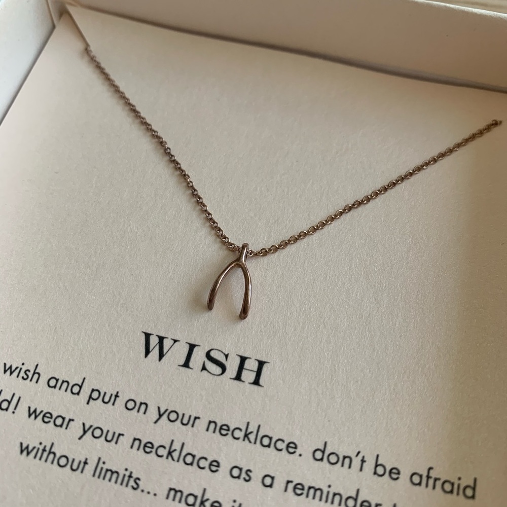 💖2 for $15!Rose-gold Dogeared Wishbone necklace💖